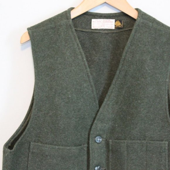 Filson Garment Mackinaw Button Front Vest H11185 - Picture 4 of 11